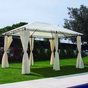 CENADOR JARDIN NATUUR CON CORTINAS METAL BEIGE 3X4 MT NT
