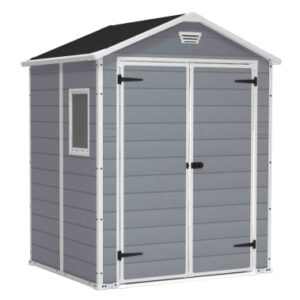 CASETA JARDIN KETER EXTERIOR MANOR 6X5 RESINA GRIS 185X152X226 203521