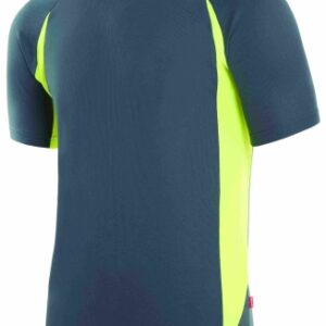 CAMISETA TECNICA POLIESTER GRIS / AMARILLO FLUOR TALLA XXL V