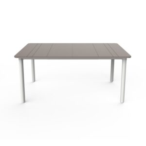 MESA JARDIN RESOL NOA RESINA ARENA/BLANCO 160X90X74CM 04173.1X