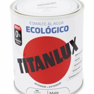 ESMALTE ACRILICO TITANLUX MATE AL AGUA ECOLOGICO BLANCO 02T056634 750 ML