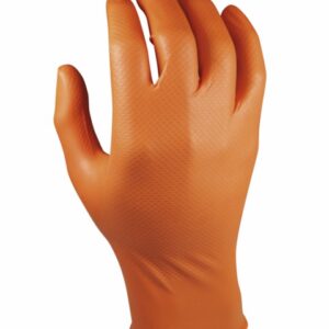 GUANTE DESECHABLE NITRILO GRIPPAZ NARANJA 50UN TALLA