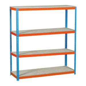 ESTANTERIA METAL 4 ESTANTES MADERA SIN TORNILLOS 200