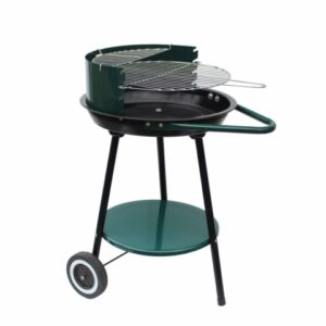 BARBACOA CARBON NATUUR REDONDA METAL NEGRO/VERDE 46CM NT