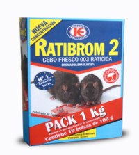 RATICIDA RATIBROM-2 CEBO FRESCO 10BOL X 100GR D01.370 1 KG