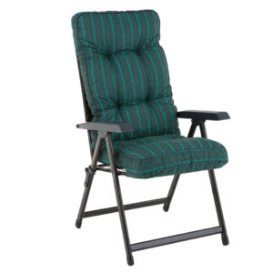 SILLA JARDIN NATUUR PLEGABLE 7 POSICIONES ALBA ACERO GRIS/VERDE NT128706