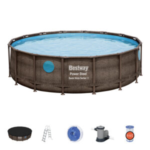 PISCINA PARED PVC BESTWAY DEPURADORA CARTUCHO CIRCULAR ESTRUCTURA METAL POWER ST