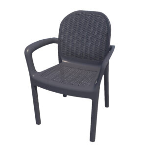 SILLA JARDIN GARDEN LIFE MIRANDA RESINA ANTRACITA 50,5X58X83,5CM 8298-06