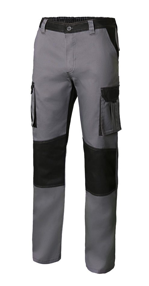 PANTALON POLIESTER / ALGODON 240 GR SOLID MATCH GRIS / NEGRO