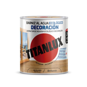 BARNIZ AL AGUA ECOLOGICO DECORACION BRILLANTE 750 ML INCOLOR