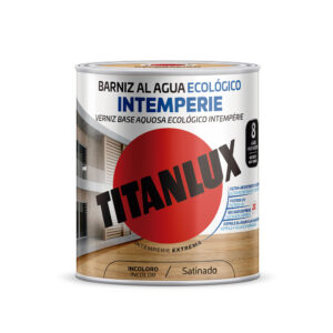 BARNIZ AL AGUA ECOLOGICO INTEMPERIE SATINADO 750 ML INCOLORO
