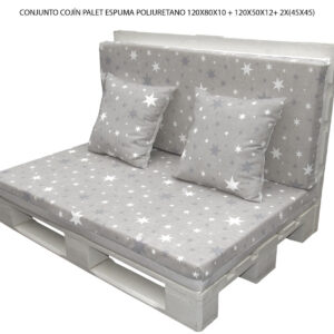 COJIN PALET HT TEXTIL 120X80X12CM+120X50X12CM PALET ESPUMA 4 PZ