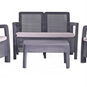 MUEBLE JARD KETER SOFA 2SILL 1 ME TARIFA LOUNGE GRAFIT 4PZ 203589