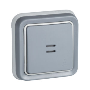 PULSADOR EMPOTRAR GRIS IP55 PLEXO LEGRAND