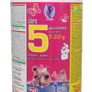 CLORO PISCINA 5 ACCIONES P20 G,1KG