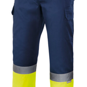 PANTALON ALTA VISIBILIDAD MARINO / AMARILLO FLUOR TALLA S VE