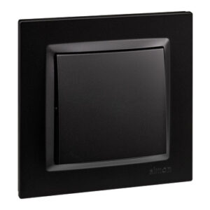 INTERRUPTOR CONMUTADOR CRUCE NEGRO SERIE 10 SIMON
