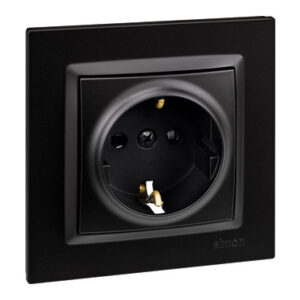 BASE ENCHUFE SCHUKO TT EMPOTRAR NEGRO SERIE 10 SIMON