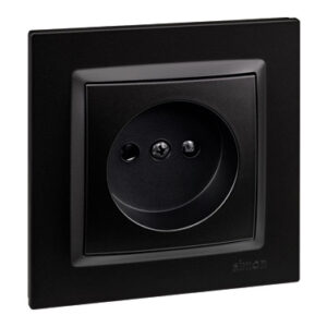 BASE ENCHUFE SIN TT EMPOTRAR NEGRO SERIE 10 SIMON