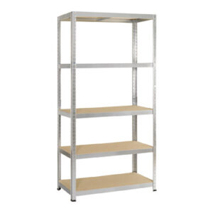 ESTANTERIA METAL GALVANIZADO 5 ESTANTES MADERA SIN TO