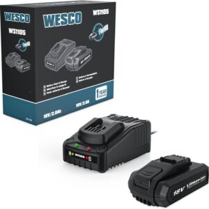 BATERIA 18 V 2.0 AH + CARGADOR WESCO