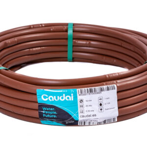 TUBERIA MARRON CON GOTEROS TURBULENTOS CADA 33 CM Ø 16 MM 25 M