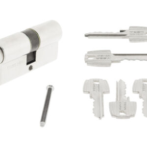 CILINDRO TE5 LEVA LARGA 35-35 NIQUEL, 3 LLAVES