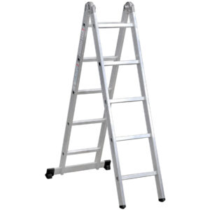 ESCALERA ALUMINIO PROFESIONAL PLEGABLE 2X6 PELDAÑOS PERSUM