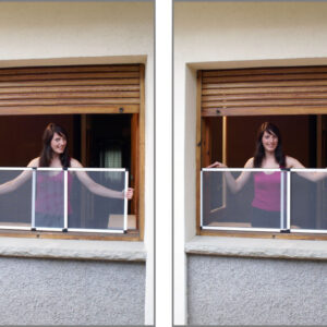 MOSQUITERA VENTANA EXTENSIBLE FIBRA VIDRIO BRONCE,50X70-132 CM