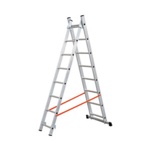 ESCALERA ALUMINIO PROFESIONAL DOBLE COMBINADA 2X10 PELDAÑOS