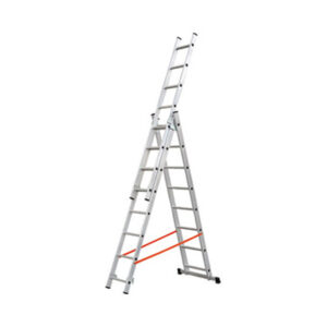 ESCALERA ALUMINIO PROFESIONAL TRIPLE COMBINADA 3X7 PELDAÑOS