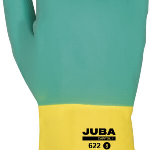 GUANTE LATEX BICOLOR FLOCADO CAPITOL II TALLA 10 JUBA