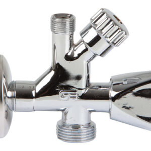 VALVULA ESCUADRA 2 SALIDAS LAVADORA/LAVABO M M 1/2" 3