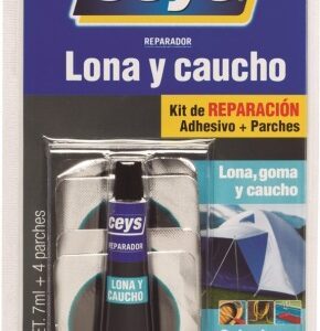ADHESIVO REPARADOR LONA Y CAUCHO 7 ML + 4 PARCHES