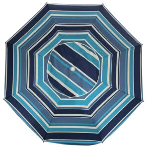 PARASOL PLAYA ALUMINIO Ø180 CM UPF 50+ ,RAYAS AZUL