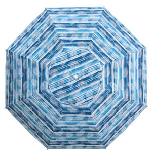 PARASOL PLAYA ALUMINIO Ø180 CM UPF 50+ ,HOJAS AZUL