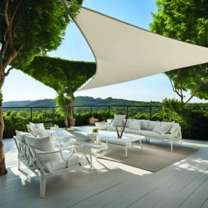 TOLDO VELA SOMBREO TRIANGULAR POLIETILENO 3 X 3 X 3 M BLANCO ROTO NATUUR