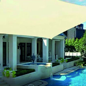 TOLDO VELA SOMBREO CUADRADO IMPERMEABLE POLIESTER 3 X 3 M CREMA NATUUR