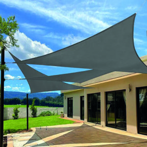TOLDO VELA SOMBREO TRIANGULAR IMPERMEABLE POLIESTER 5 X 5 X 5 M ANTRATICA NATUUR