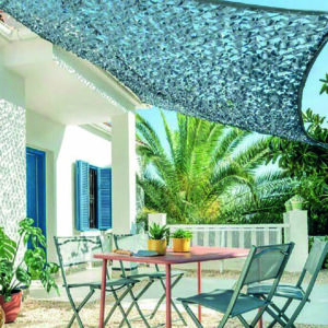 TOLDO VELA SOMBREO CUADRADO CAMUFLAJE 3 X 3 M GRIS NATUUR