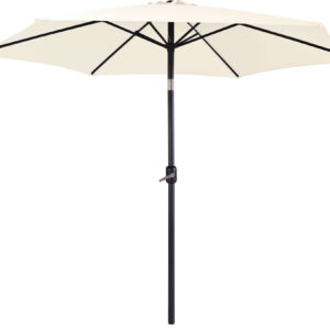 PARASOL ALUMINIO INCLINABLE BEIGE 3 M TUBO 48 MM CON MANIVELA IMPORT