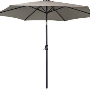 PARASOL ALUMINIO INCLINABLE TAUPE 3 M TUBO 48 MM CON MANIVELA IMPORT