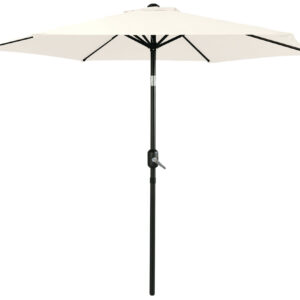 PARASOL ALUMINIO INCLINABLE BEIGE,2.5 M TUBO 38 MM CON MANIVELA