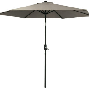 PARASOL ALUMINIO INCLINABLE TAUPE 2.5 M TUBO 38 MM CON MANIVELA IMPORT