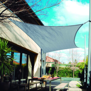 TOLDO VELA SOMBREO CUADRADO GRADE SAIL 340 GR 5,4X5,4 M GRIS CLARO COOLAROO