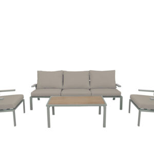 CONJUNTO CAFE ACERO SAND IMPORT