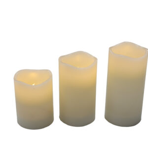 VELAS DOLO 20 LM LUZ CALIDA Y EFECTO LLAMA PACK DE 3 PILAS (2AAA) 15/12/10X7,3 C