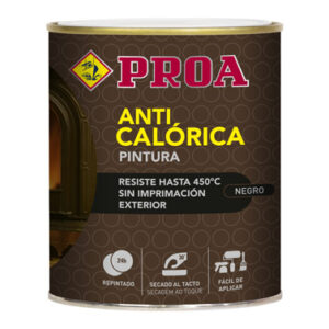 PINTURA ANTICALORICA 750 ML NEGRO PROA
