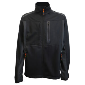 CHAQUETA SOFTSHELL WIND PRO GRIS/NEGRO TALLA 3XL JUBA