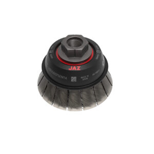CEPILLO TAZA ACERO GRIS TRENZADO CON GUARDA 065/0,50M